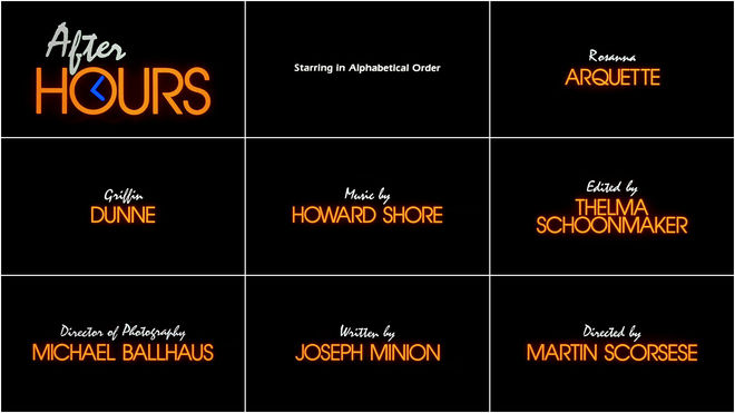 After Hours - opening titles