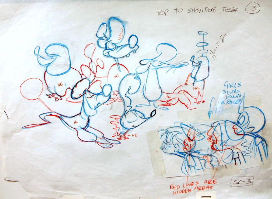 IMAGE: Production drawing – dogs and children