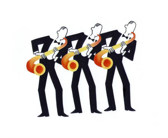 IMAGE: Animation cel - saxes