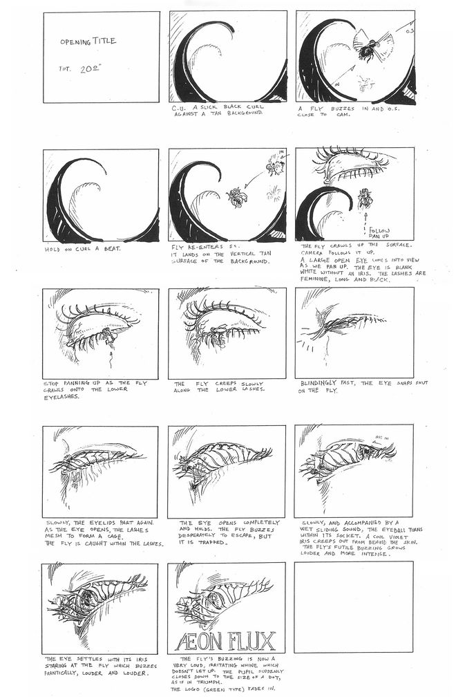 IMAGE: Storyboards – Aeon Flux (1991) 