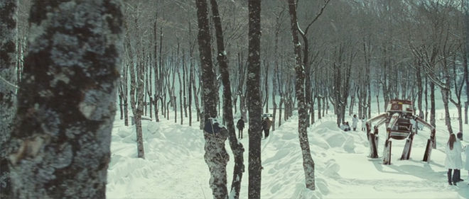 IMAGE: Still from Eva 2 – Snow landscape and big robot