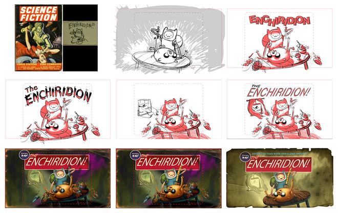 “The Enchiridion!” title card progression
