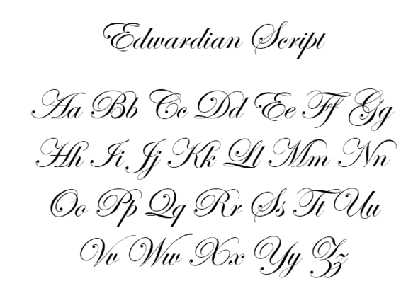 Image: Edwardian Script example 