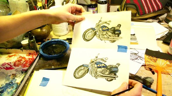 United States of Tara - Motorcycle sketch