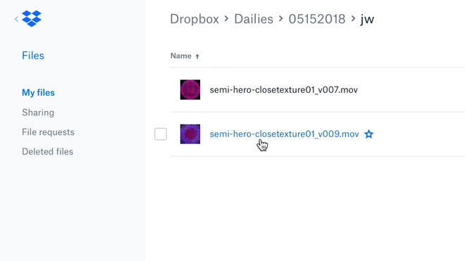 IMAGE: BTS - Dropbox dailies